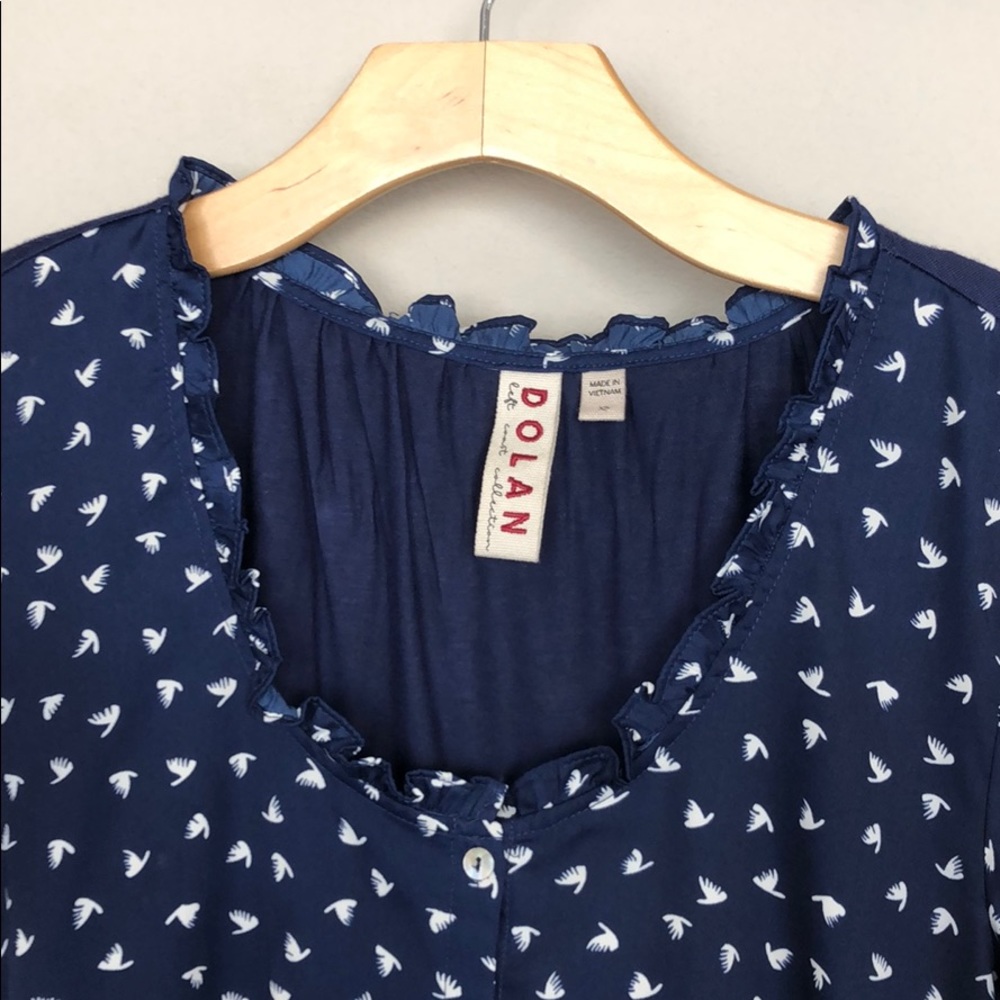 {Anthropologie} Sydney Ruffled Tee size XS - Picture 4 of 5